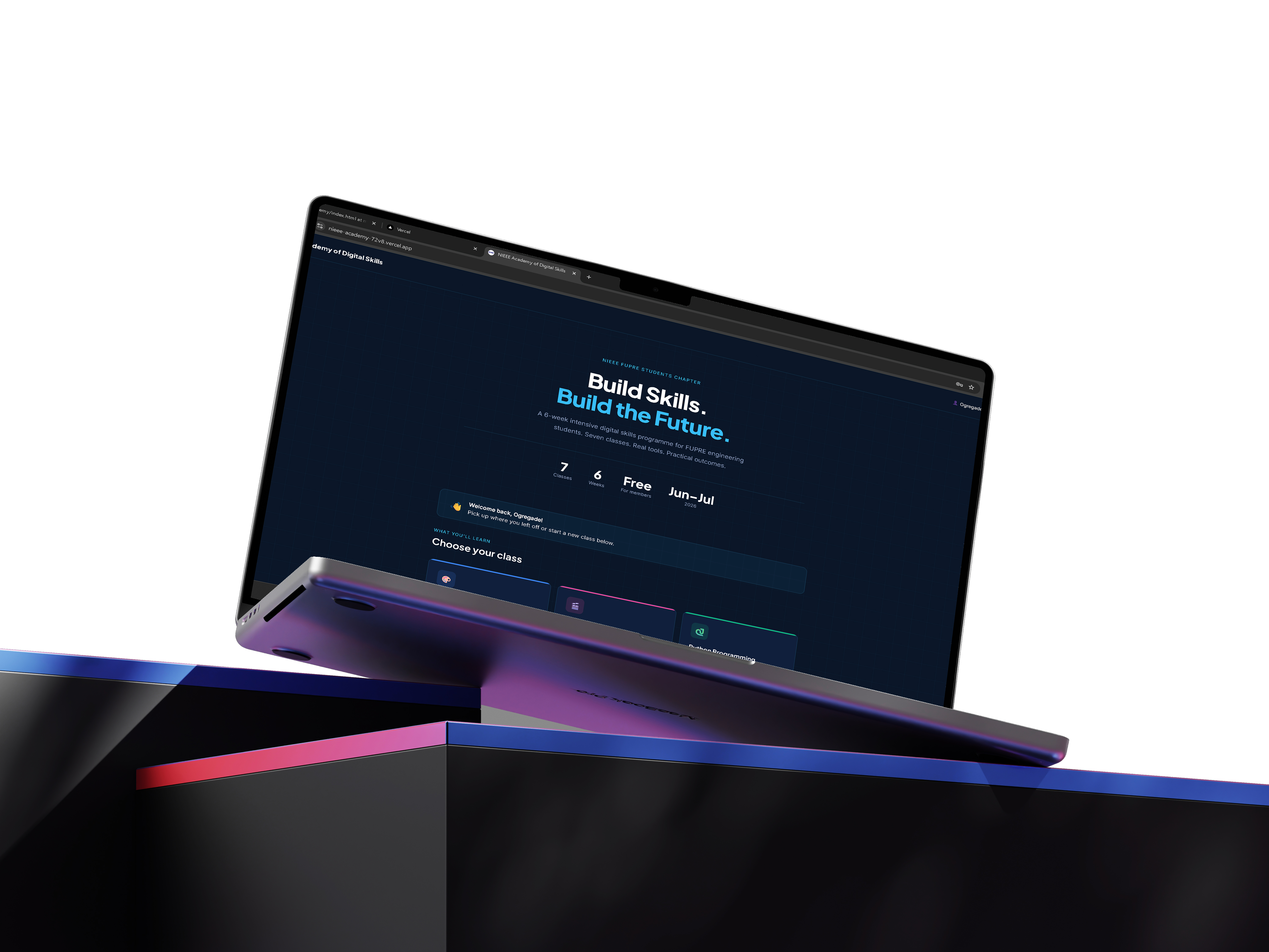 NIEEE website design mockup